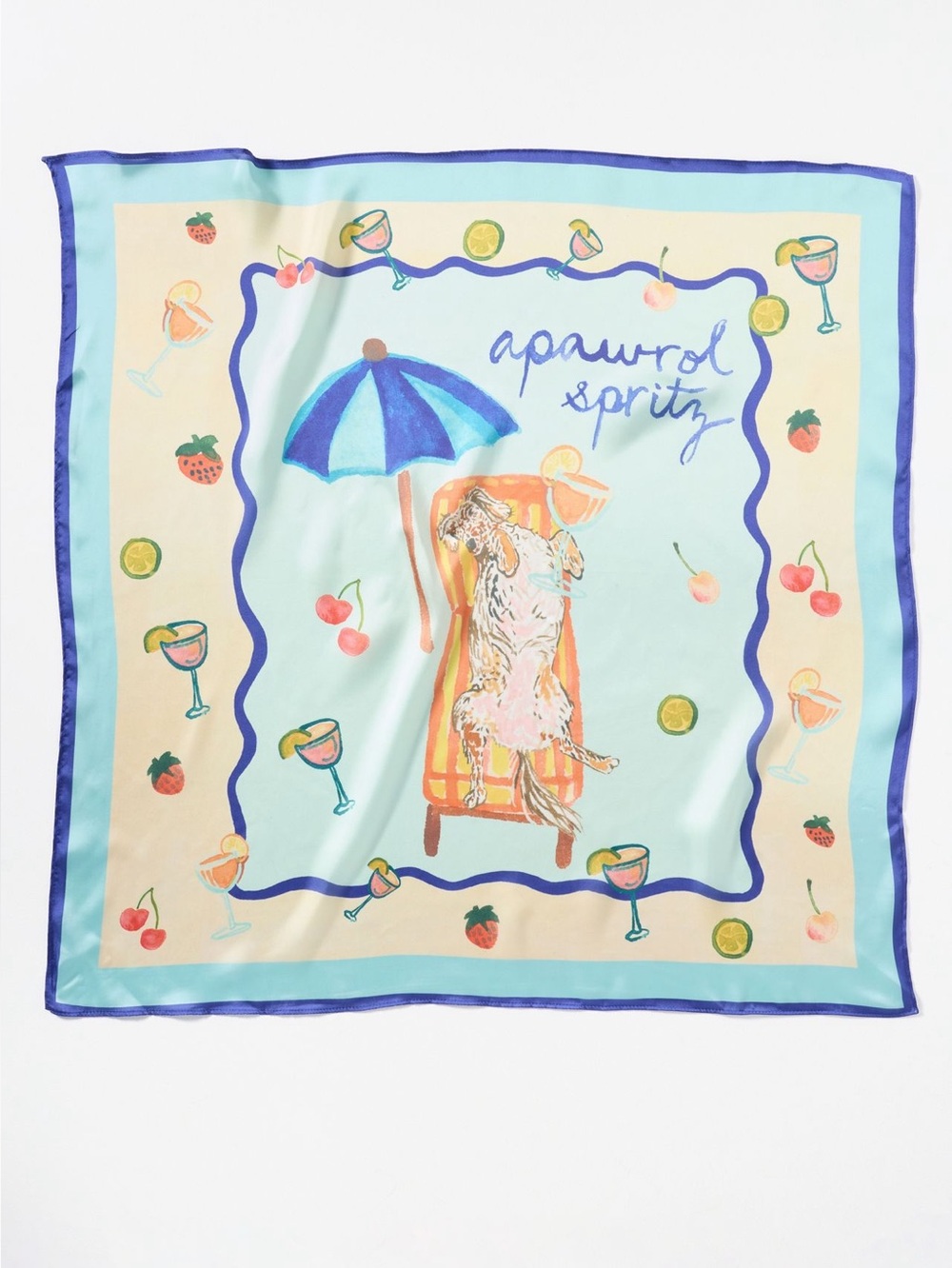 🐾Anthropologie Silky Scarves Hair Head Bag Scarf Set of 2 New Dog Car Cocktail - Picture 2 of 8